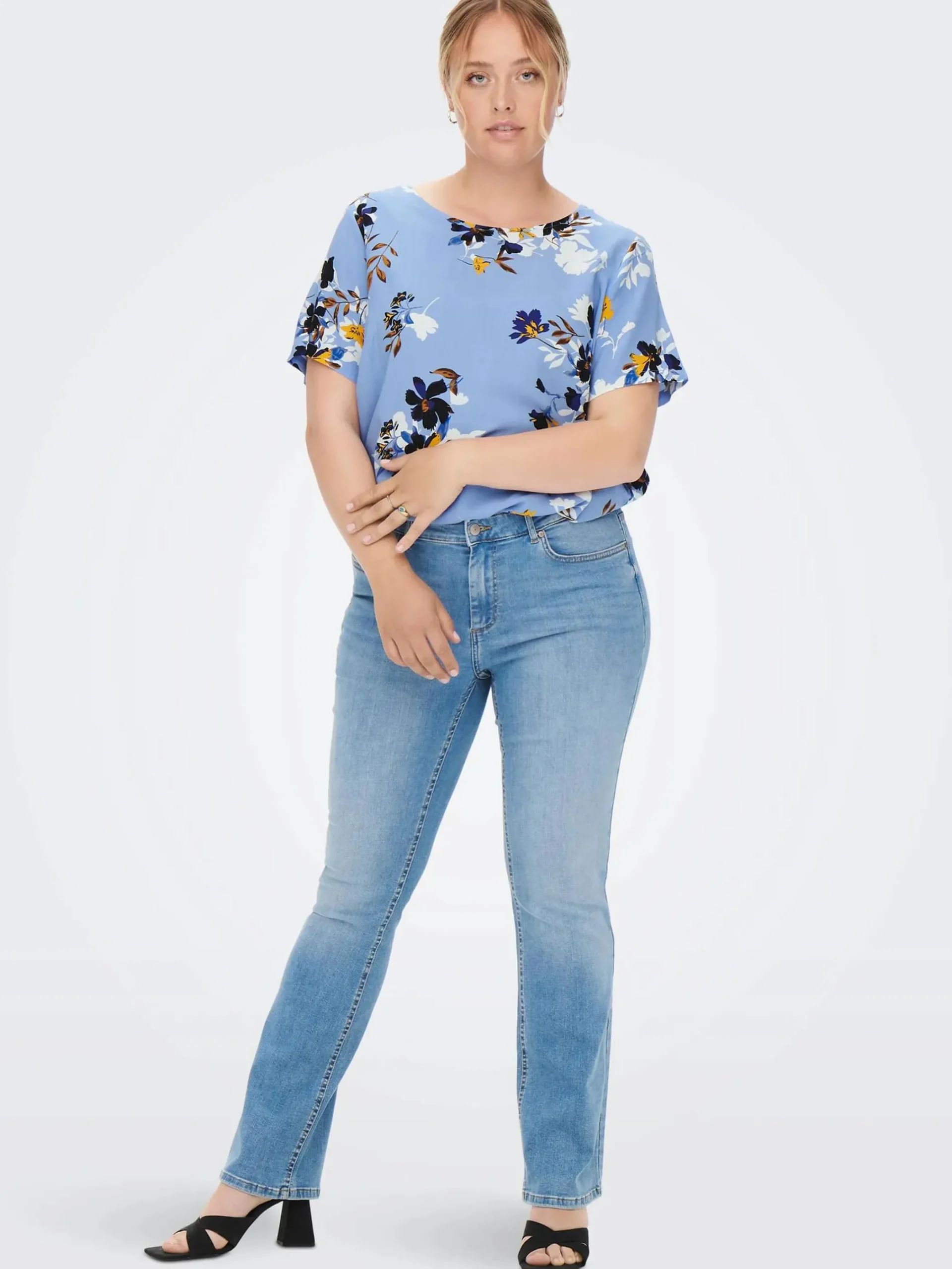 Damen Only Carmakoma CARANITA SS TOP AOP Shirt