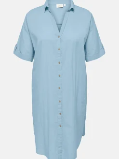 Damen Only Carmakoma CARCOCO SS BLK SHIRT Blusenkleid