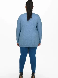 Damen Only Carmakoma CARESLY L/S OPEN CARD Strickjacke