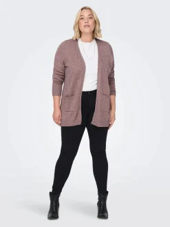 Damen Only Carmakoma CARESLY L/S OPEN CARD Strickjacke