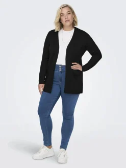 Damen Only Carmakoma CARESLY L/S OPEN CARD Strickjacke