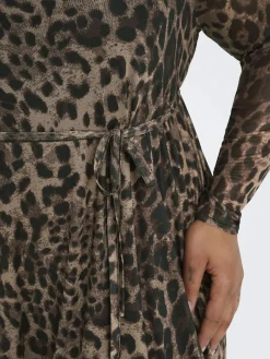 Damen Only Carmakoma CARFOREST LIFE LS BOA Midikleid