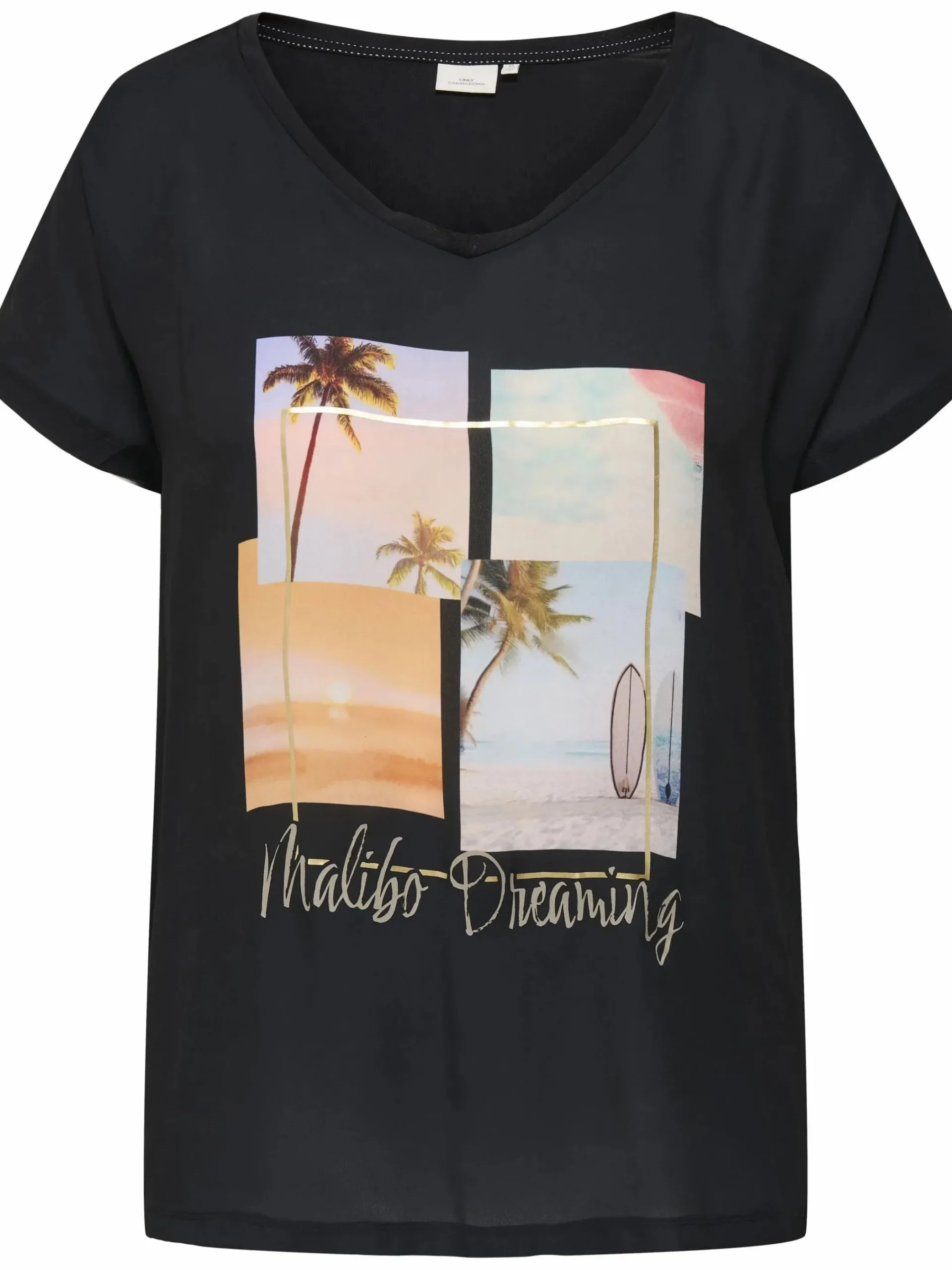 Damen Only Carmakoma CARKETTY LIFE SS V-NE Shirt