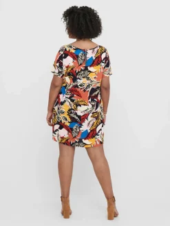 Damen Only Carmakoma CARLUXLOU SS V-NECK K Kleid