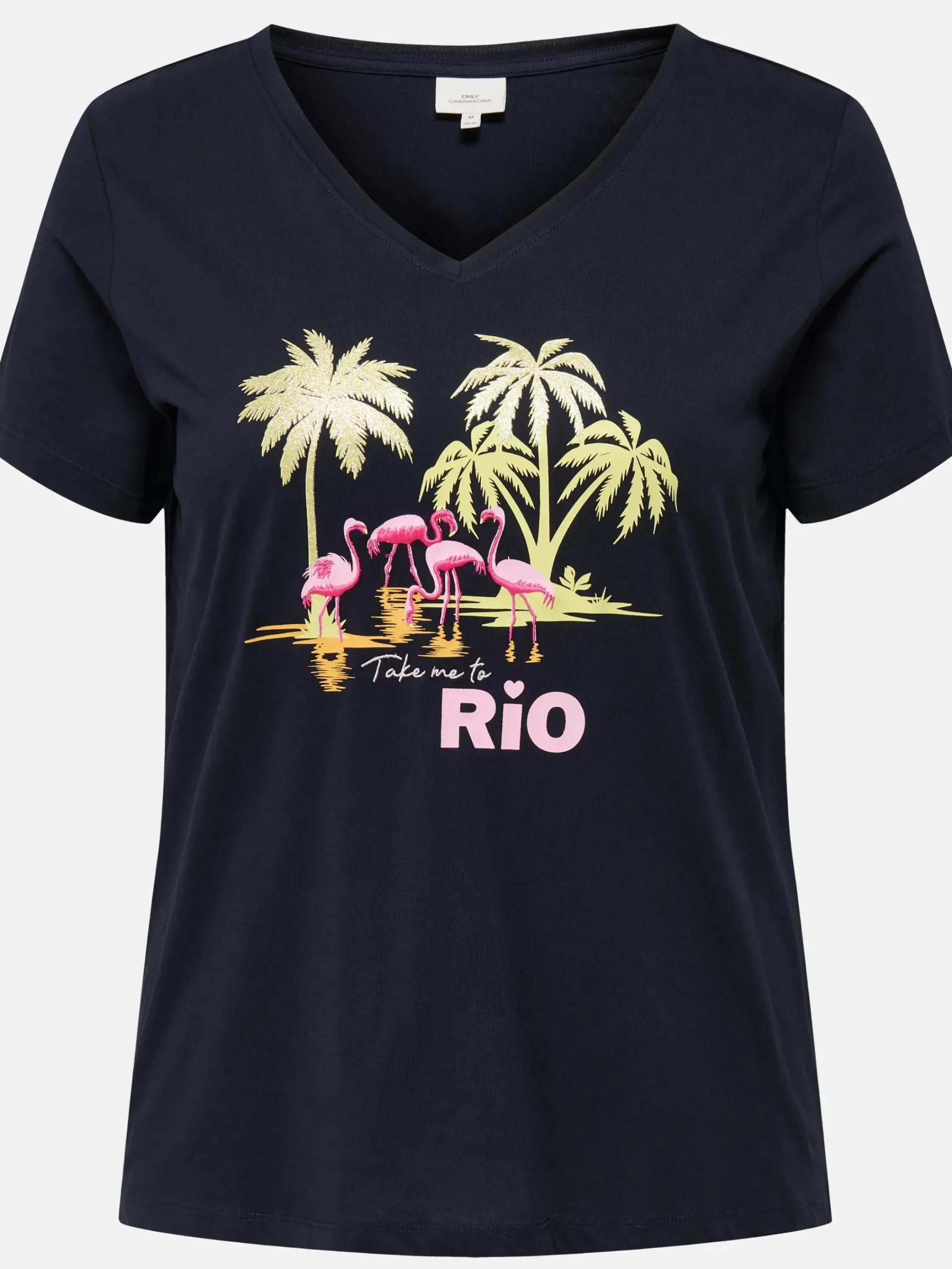 Damen Only Carmakoma CARTIRA LIFE SS V-NECK Shirt