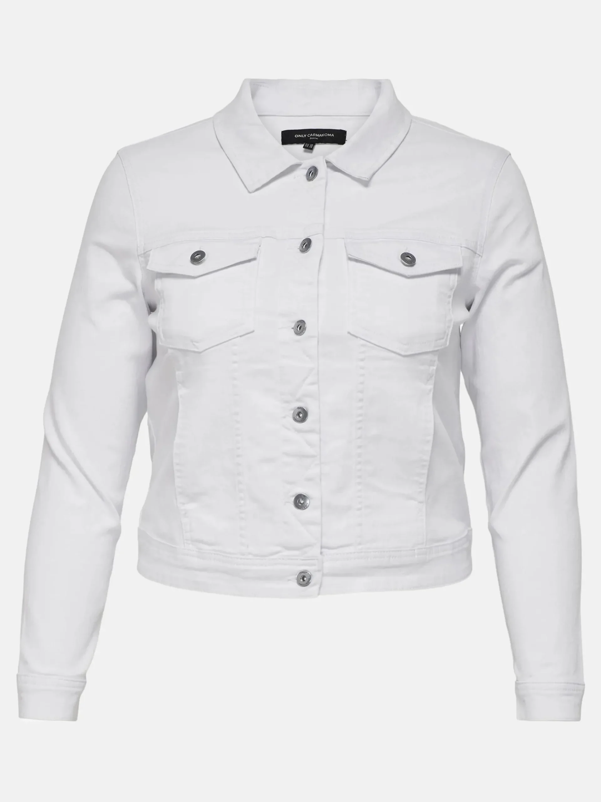 Damen Only Carmakoma CARWESPA LS JACKET WH Jeansjacke