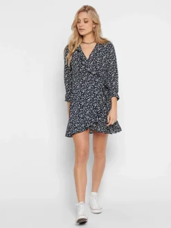 Damen Only ONLCARLY L/S WRAP SHO Wickelkleid