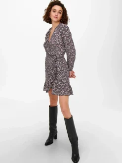 Damen Only ONLCARLY L/S WRAP SHO Wickelkleid