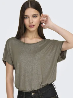 Damen Only ONLCARRIE S/S GLITTER Top