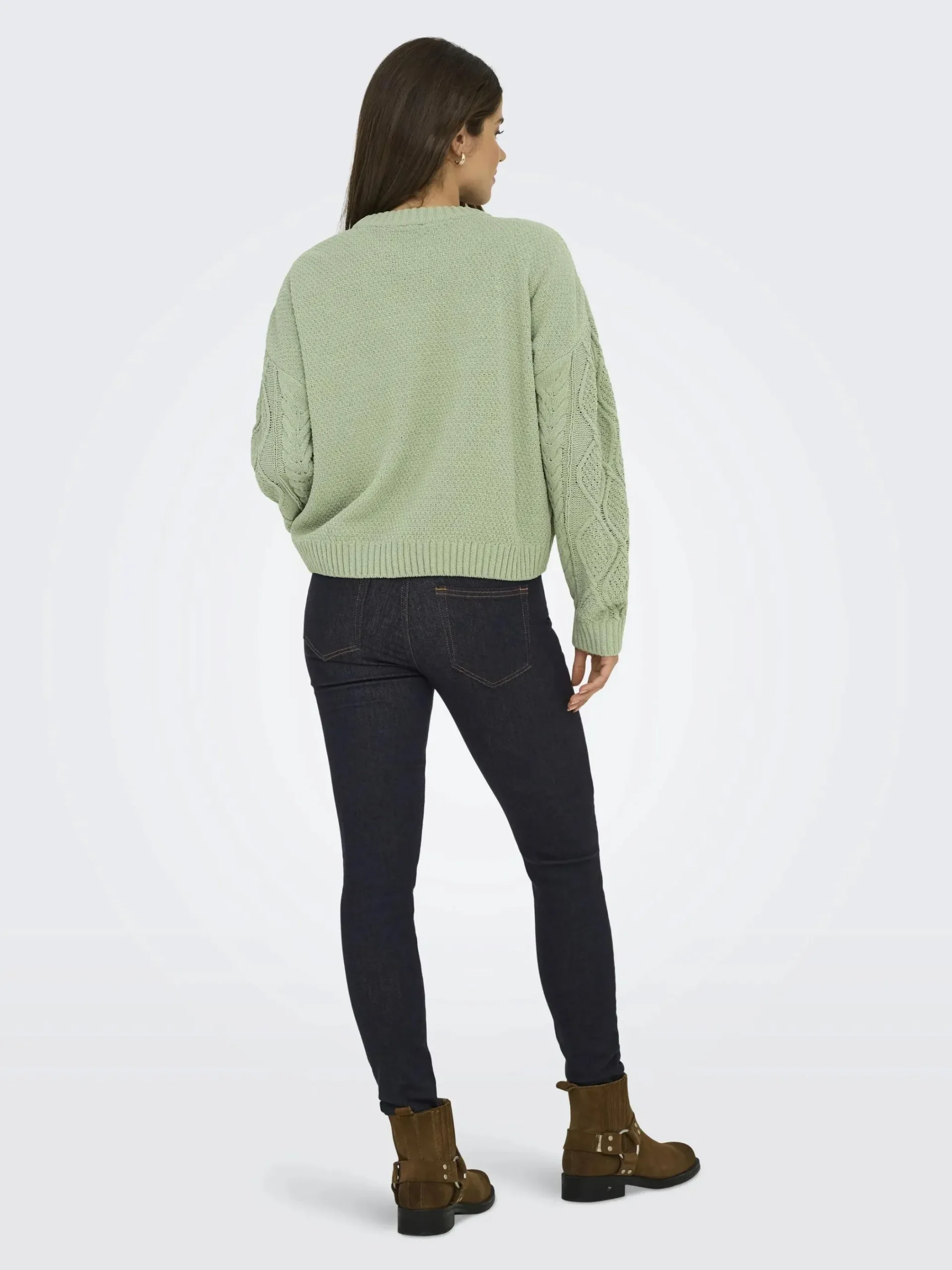 Damen Only ONLELLY LIFE LS CABLE Strickpullover