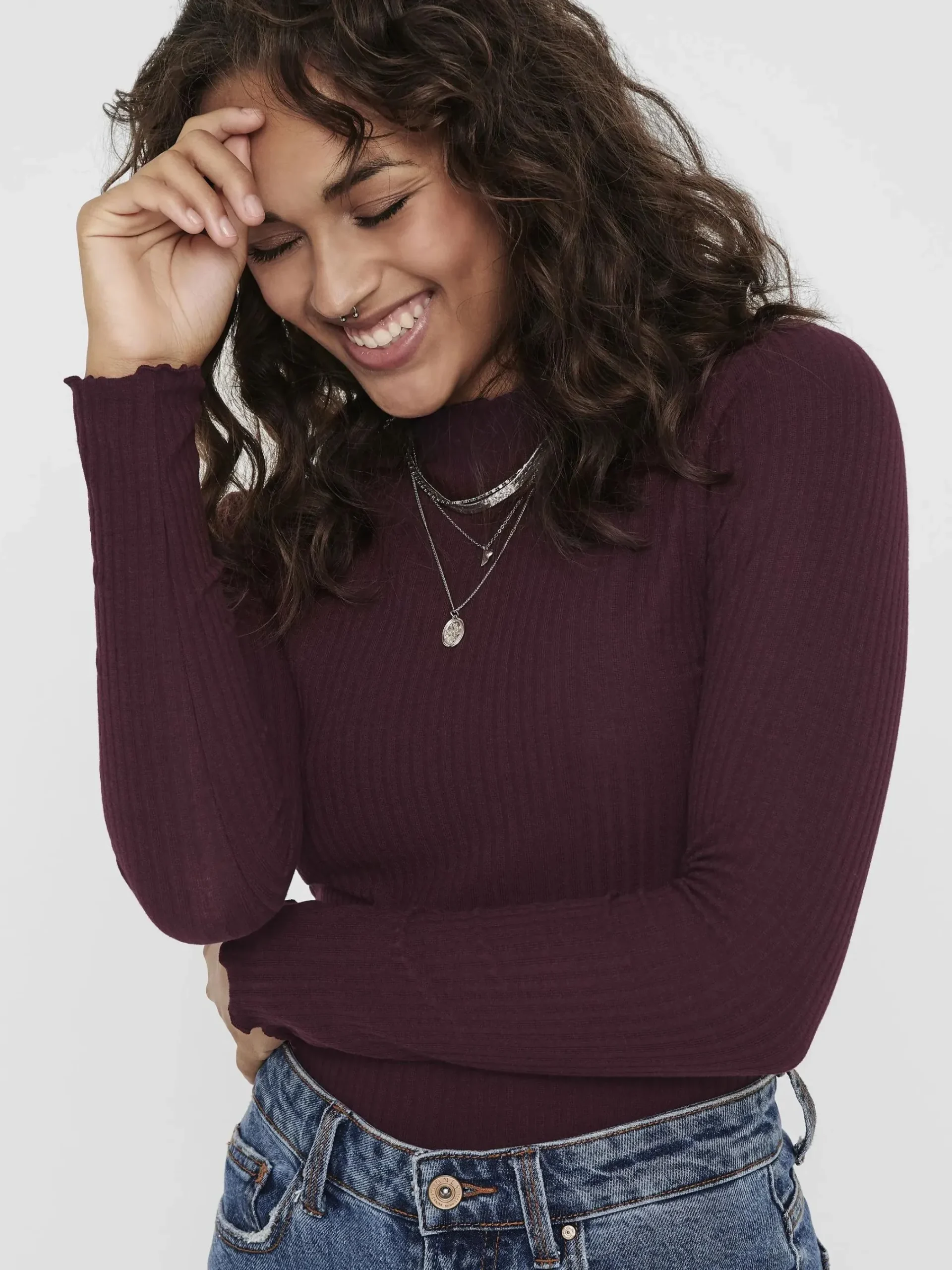 Damen Only ONLEMMA L/S HIGH NECK Langarmshirt