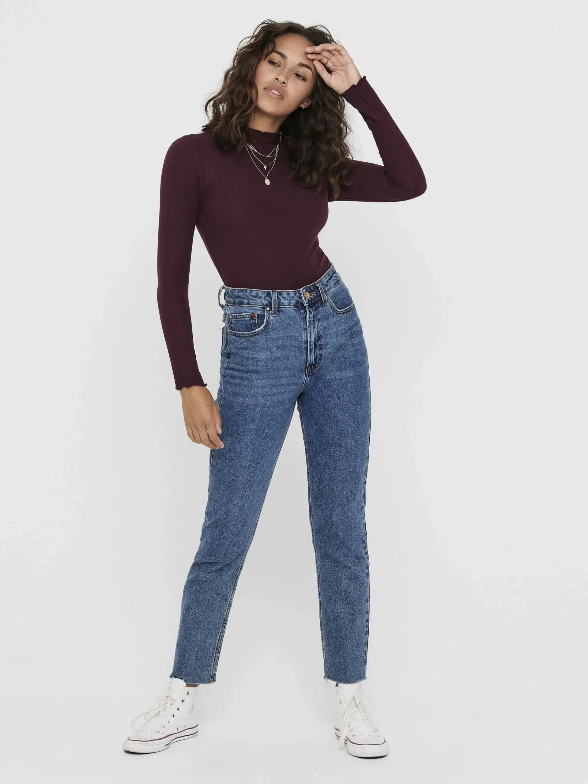 Damen Only ONLEMMA L/S HIGH NECK Langarmshirt