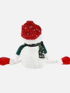 Weihnachten Schneemann mit Hängebeinchen 21x12x51cm