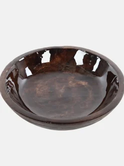 Deko Artikel Schüssel aus Mangoholz 23,5x23,5x7cm