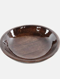Deko Artikel Schüssel aus Mangoholz 30x30x6,8cm