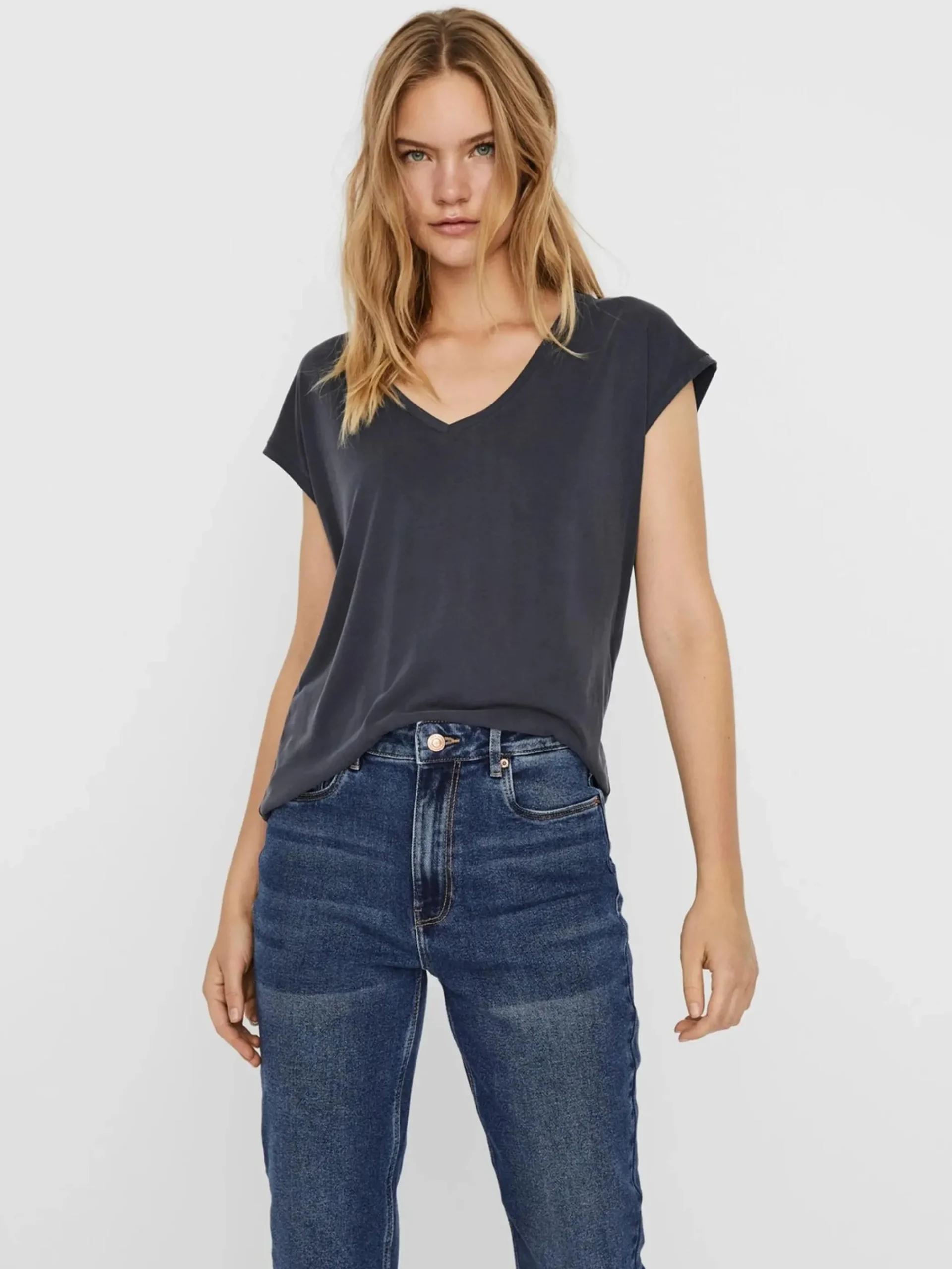 Damen Vero Moda VMFILLI SS V-NECK TEE T-Shirt