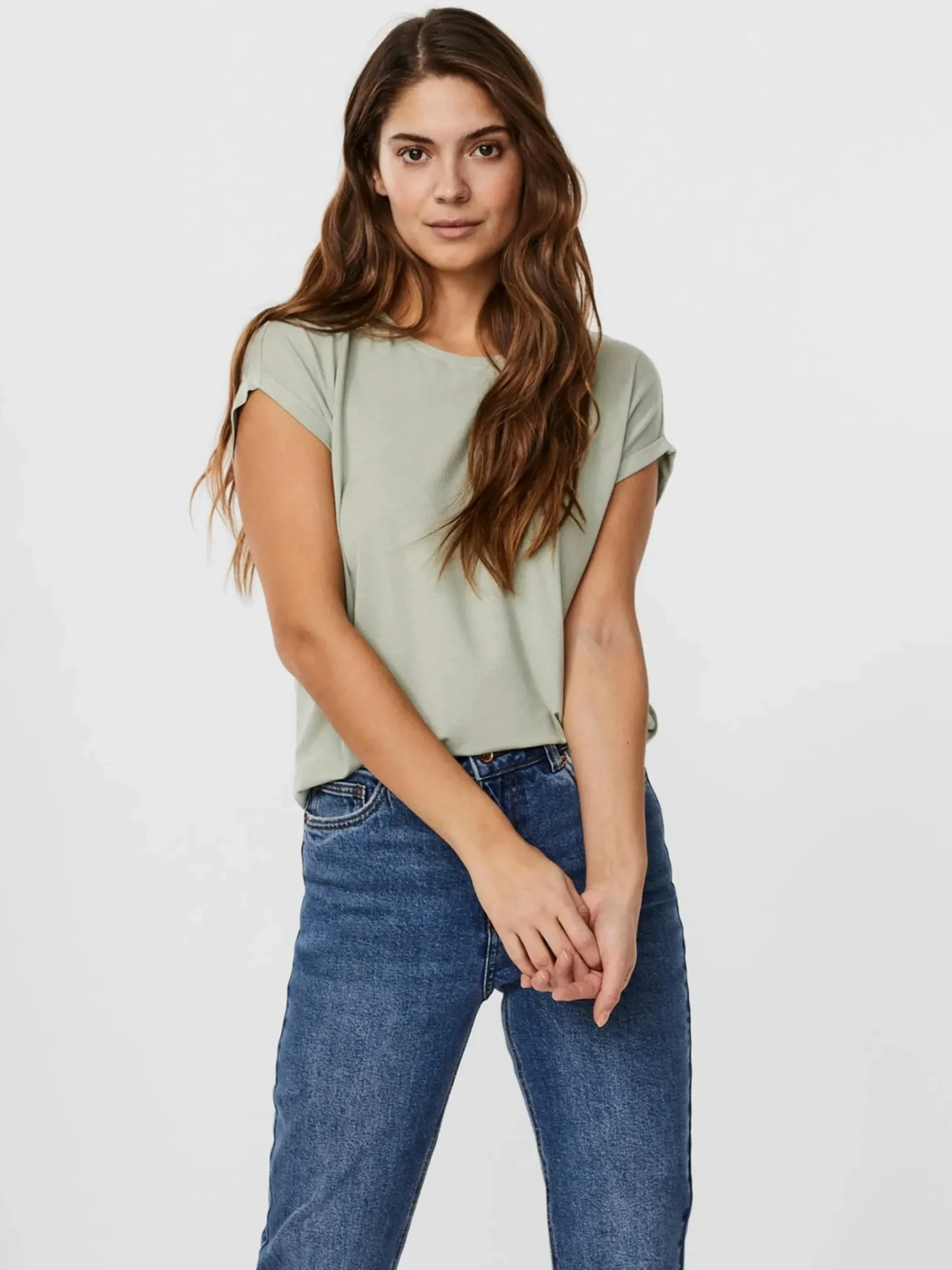 Damen Vero Moda VMLAVA PLAIN SS TOP L Shirt