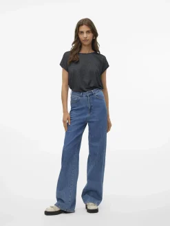 Damen Vero Moda VMLAVA PLAIN SS TOP L Shirt