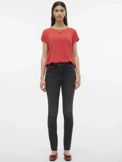Damen Vero Moda VMAVA PLAIN SS TOP GA Shirt