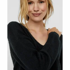 Damen Vero Moda VMCREWLEFILE LS V-NEC Strickpullover