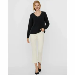 Damen Vero Moda VMCREWLEFILE LS V-NEC Strickpullover