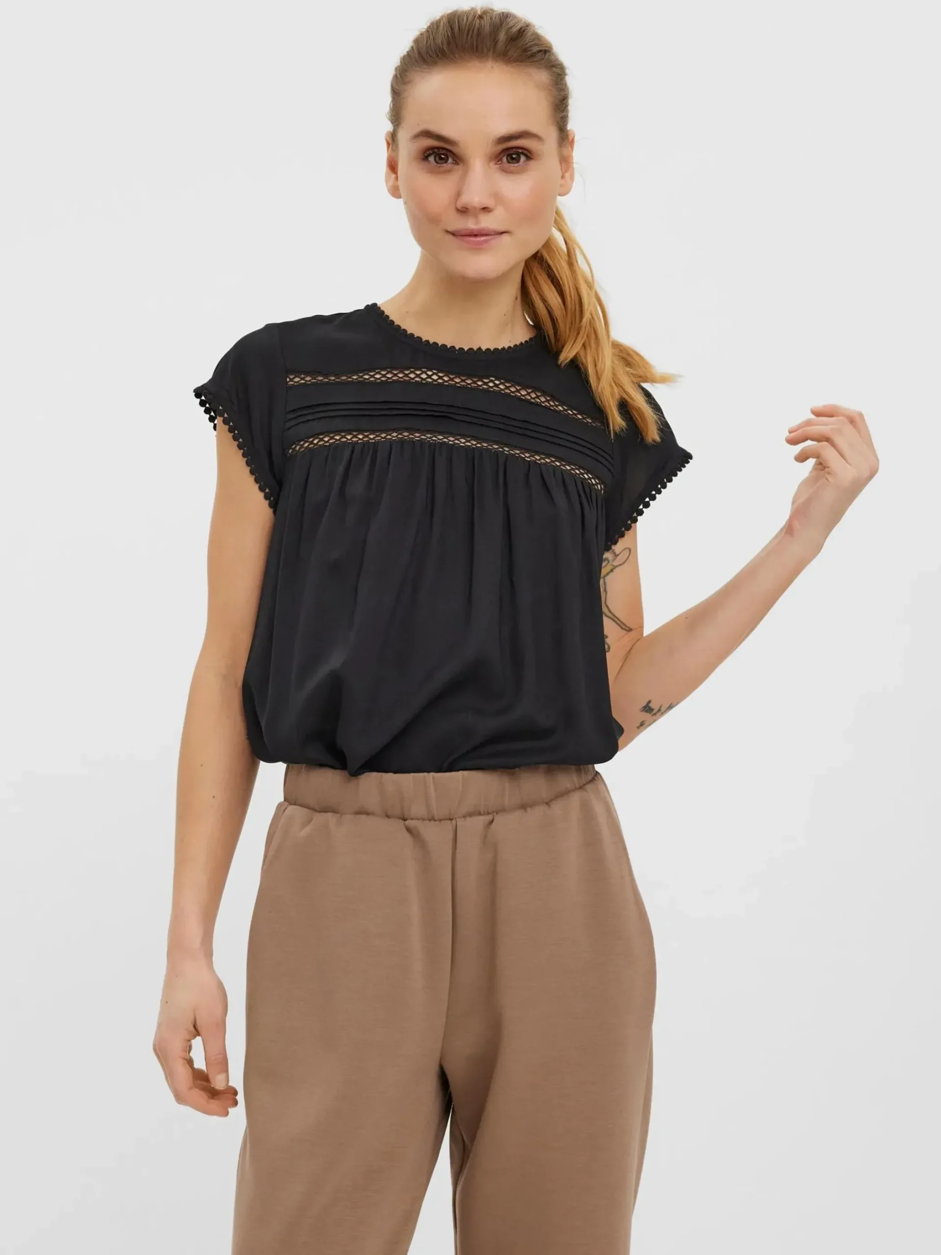 Damen Vero Moda VMDEBBIE PLEAT S/L TO Schlupfbluse