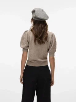 Damen Vero Moda VMDOFFY 2/4 O-NECK PU Pullover