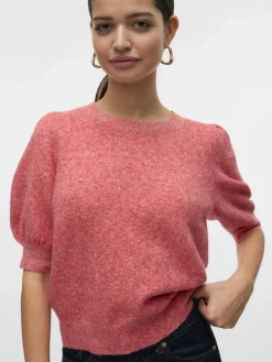 Damen Vero Moda VMDOFFY 2/4 O-NECK PU Pullover