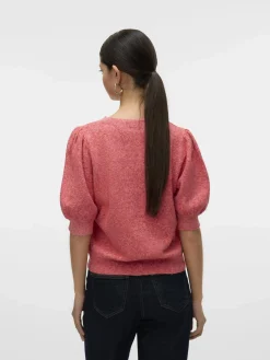 Damen Vero Moda VMDOFFY 2/4 O-NECK PU Pullover