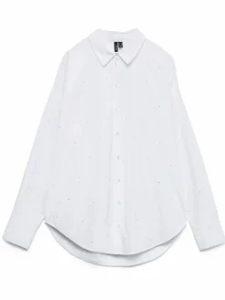 Damen Vero Moda VMFANNI RHINESTONE LS Hemdbluse