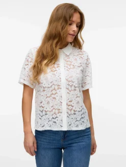 Damen Vero Moda VMHONEY LACE SS SHIRT Bluse