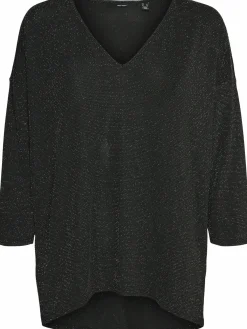Damen Vero Moda VMKANVA 3/4 GLITTER V Pullover mit Glitter