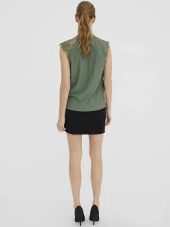 Damen Vero Moda VMMILLA SL LACE TEE G Spitzentop