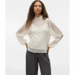Damen Vero Moda VMRHEA LS TOP WVN GA Blusenshirt