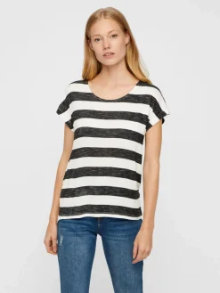 Damen Vero Moda VMWIDE STRIPE S/L TOP Shirt