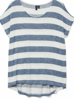 Damen Vero Moda VMWIDE STRIPE S/L TOP Shirt