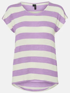 Damen Vero Moda VMWIDE STRIPE S/L TOP Shirt