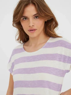 Damen Vero Moda VMWIDE STRIPE S/L TOP Shirt