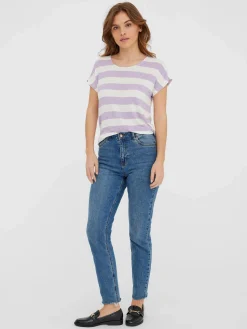 Damen Vero Moda VMWIDE STRIPE S/L TOP Shirt