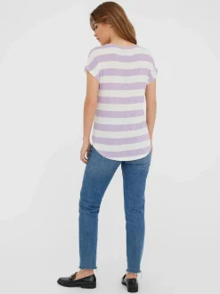 Damen Vero Moda VMWIDE STRIPE S/L TOP Shirt