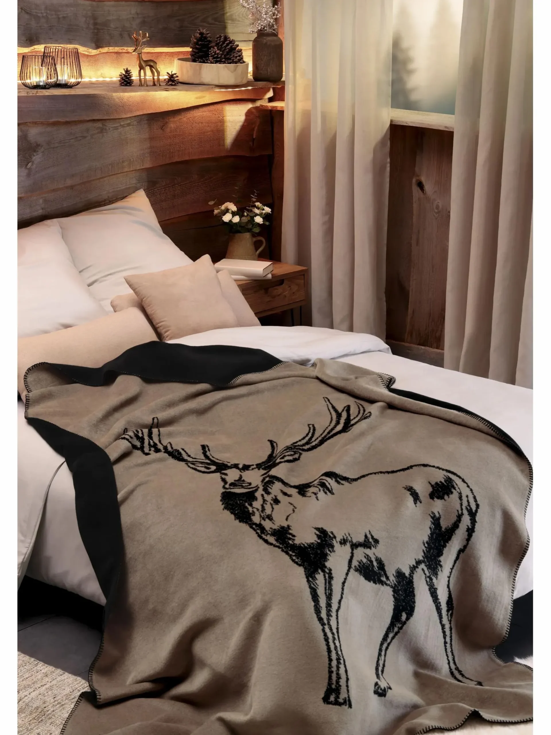 Biederlack Wohndecke "Deer" 150x200 cm